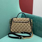 Gucci Canvas Marmont Mini Top Handle Bag 21x8x15cm - 5