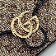 Gucci Canvas Marmont Mini Top Handle Bag 21x8x15cm - 2