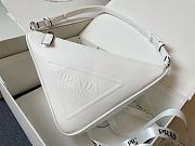 Prada Triangle Leather Pouch White 26x14x5cm - 1