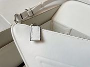 Prada Triangle Leather Pouch White 26x14x5cm - 5