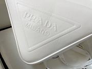 Prada Triangle Leather Pouch White 26x14x5cm - 3