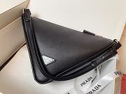 Prada Triangle Leather Pouch Black 26x14x5cm - 4