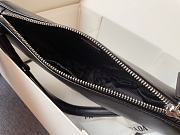 Prada Triangle Leather Pouch Black 26x14x5cm - 3