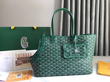 GOYARD Pet Carry bag Green 33.5x27x15cm