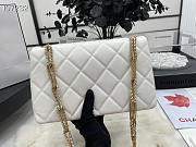 Chanel Flap Bag Lamskin White 26x16x10cm - 3