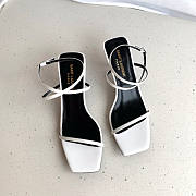 YSL Nuit Sandals White Heel 5.5cm - 2