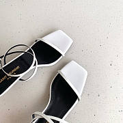 YSL Nuit Sandals White Heel 5.5cm - 6