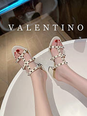 Valentino Slide Sandal White Heel 6cm - 2