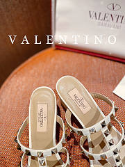 Valentino Slide Sandal White Heel 6cm - 4
