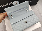 Chanel Flap Bag Caviar Silver Hardware Light Blue 25.5cm - 2