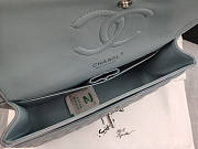 Chanel Flap Bag Caviar Silver Hardware Light Blue 25.5cm - 3