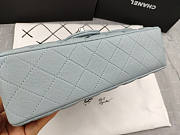 Chanel Flap Bag Caviar Silver Hardware Light Blue 25.5cm - 5
