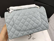 Chanel Flap Bag Caviar Silver Hardware Light Blue 25.5cm - 4