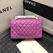 Chanel Flap Bag Lambskin Purple GHW 1112 Size 25 cm - 3