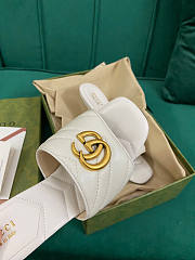 Gucci Double G Slide Sandal White - 6