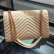 YSL College Beige Cavier Gold Hardware 31x21x8cm - 6