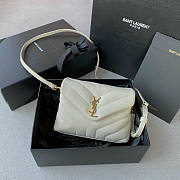 YSL Mini Loulou White 20x14x7.5cm - 1