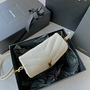 YSL Mini Loulou White 20x14x7.5cm - 4