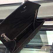 YSL Envelope Large Black Cavier Silver Hardware 31x21x8cm - 5