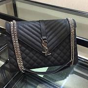 YSL Envelope Large Black Cavier Silver Hardware 31x21x8cm - 3