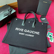 YSL Rive Gauche Tote Bag In Printed Black 48x36x16cm - 1