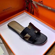 Hermes Black Slide  - 3