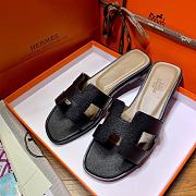 Hermes Black Slide  - 4