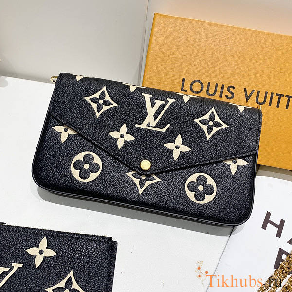 LV Pochette Felicie Black 21x12x3cm - 1