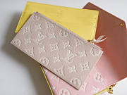 LV Pochette Felicie Pink Beige Yellow 21x12x3cm - 2