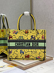 Dior Book Tote Yellow Zodiac 36.5x28x17.5cm - 1