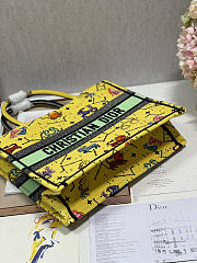 Dior Book Tote Yellow Zodiac 36.5x28x17.5cm - 4