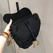 Dior Saddle Black Camouflage 25.5x20x6.5cm - 2