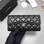 Chanel Wallet Black Lambskin 19.4x10.5x3cm - 1