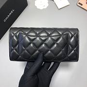 Chanel Wallet Black Lambskin 19.4x10.5x3cm - 4