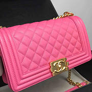 Chanel Leboy Pink Cavier Gold Hardware 25cm - 1