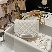 Chanel Small Boy Messenger White Bag 18x12.5x6cm - 3