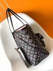 LV Neverfull Buci Box Black MM Bag Size 32 x 28 x 14 cm - 6