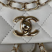 Chanel Backpack White Light Gold Hardware 18x18x12cm - 6