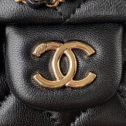 Chanel 22A Small Backpack Black Lambskin 18.5x18x12cm - 3