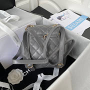 Chanel Backpack Gray 18x18x12cm - 5