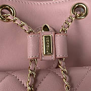 Chanel Backpack Pink 18x18x12cm - 3