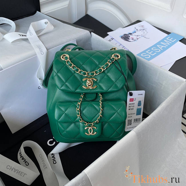 Chanel Backpack Green 18x18x12cm - 1