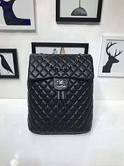 Chanel Backpack Black silver Hardware 29.5x25x13.5cm - 1