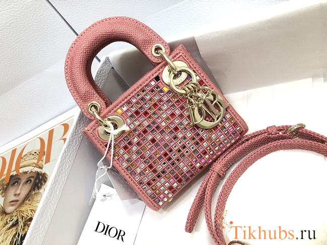 Dior Micro Lady Dior Multicolor Crystals 12x10.2x5cm - 1