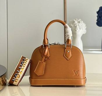 LV Alma BB Handbag Yellow Brown M59217 Size 23.5 x 17.5 x 11.5 cm