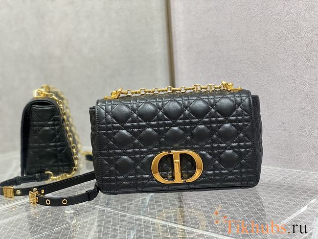 Dior Caro Black Gold Hardware 25.5x15x8cm - 1