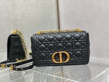 Dior Caro Black Gold Hardware 25.5x15x8cm