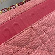 Dior Medium Caro Bright Pink Denim 25.5x15.5x8cm - 4