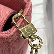 Dior Lady D-JOY Bright Pink Cannage Denim 26x13.5x5cm - 6