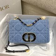 Dior Medium Caro Blue Denim 25.5x15.5x8cm - 1